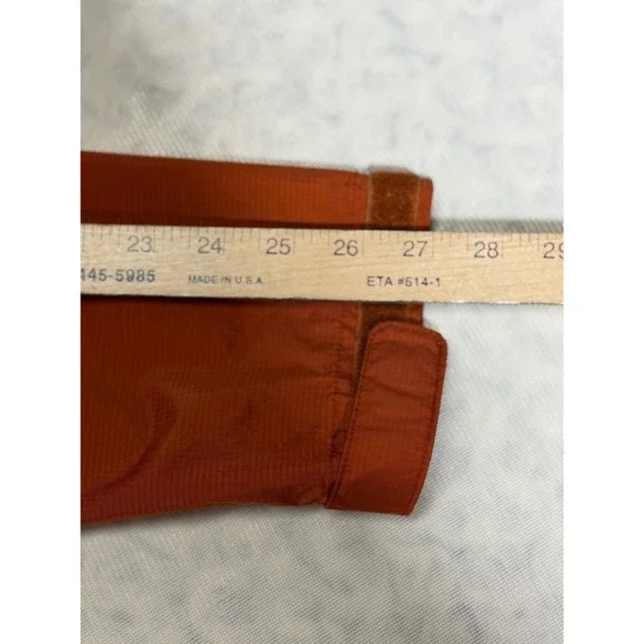 Patagonia Mens Orange Ripstop Nylon Hooded Rain Jacket Shell Small Waterproof